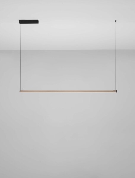 LED Hängelampe Schwarz Mokka 123 cm lang dimmbar warmweiß