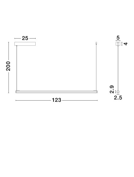 LED Hängelampe Schwarz Mokka 123 cm lang dimmbar warmweiß