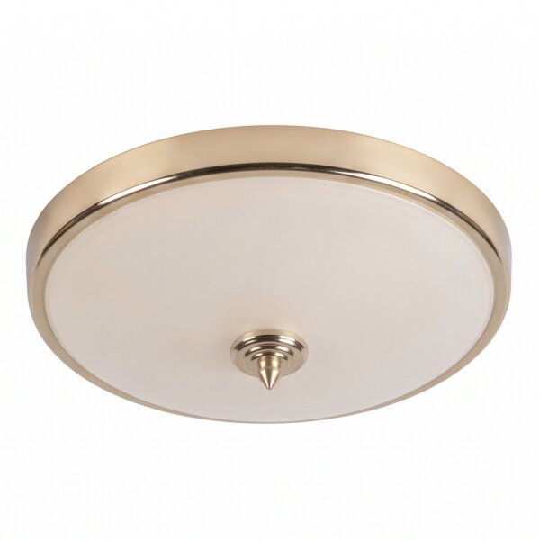 Plafonnier ELENI verre rond en laiton Art Nouveau