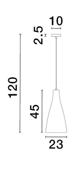 Pendelleuchte E27 23 cm breit in Chrom Grau höhenverstellbar
