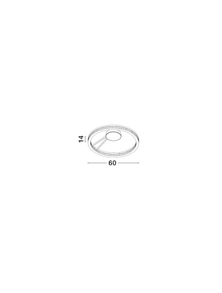 LED Deckenlampe Ring Ø 60 cm Schwarz dimmbar warmweiß Modern