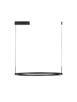 LED H&auml;ngelampe Schwarz &Oslash; 80 cm dimmbar rund 8...