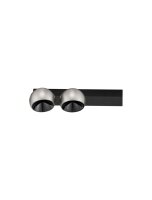 LED Wandlampe in Schwarz Nickel 36 cm breit dimmbar rund