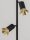 Stehleuchte 2 Spots GU10 schwenkbar 154 cm in Schwarz Gold