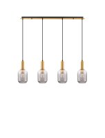 H&auml;ngeleuchte in Gold Grau 107 cm lang E27...
