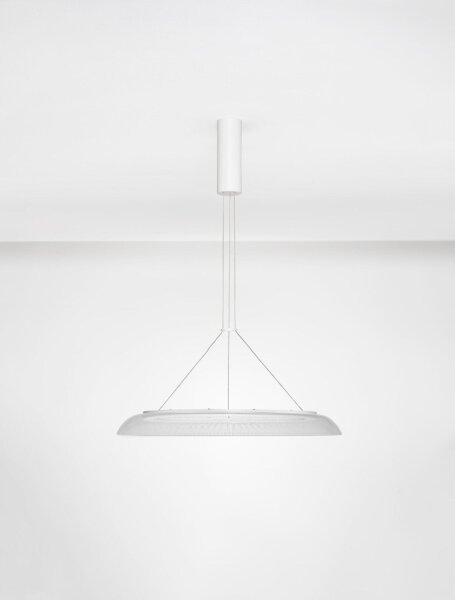 LED Hängelampe Retro Ø 60 cm Weiß höhenverstellbar Ring