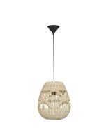 Pendelleuchte rund E27 &Oslash; 30 cm Schwarz Beige...