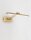LED Wandlampe 38 cm breit in Antik Messing Metall warmweiß