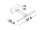 LED Wandlampe 38 cm breit in Antik Messing Metall warmweiß