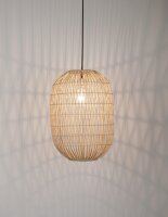 Runde Pendelleuchte E27 Ø 30 cm Schwarz Beige...