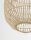 Runde Pendelleuchte E27 Ø 30 cm Schwarz Beige Rattan Metall
