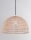 Hängelampe Schwarz Beige Ø 40 cm E27 Rattan Metall rund