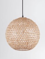 Hängeleuchte Schwarz Beige Ø 40 cm E27...