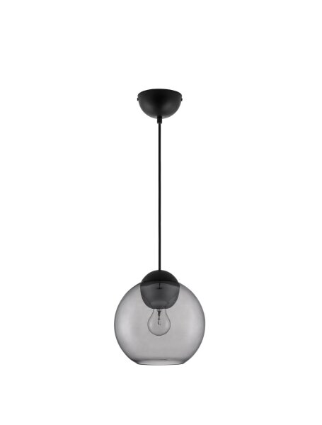 Pendelleuchte E27 Ø 24 cm Schwarz Grau höhenverstellbar