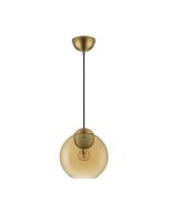 H&auml;ngelampe Retro in Gold Bernstein &Oslash; 24 cm...