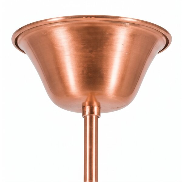 Lampe à suspendre cuivre laiton véritable ronde cuisine table à manger