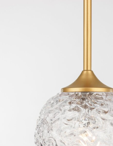 Hängeleuchte in Gold Ø 15 cm G9 höhenverstellbar Vintage