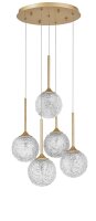 H&auml;ngelampe G9 42 cm breit in Gold...