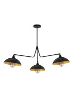 Deckenleuchte in Schwarz Gold 113 cm breit E27 schwenkbar