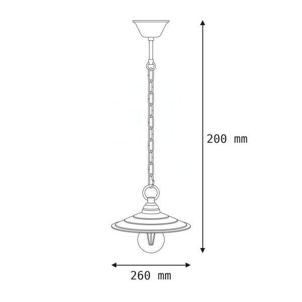 Laiton Lampe à suspendre ronde Ø26cm table à manger cuisine ANGELOS