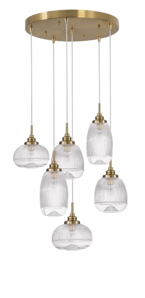 Hängeleuchte 51 cm breit E14 in Gold höhenverstellbar
