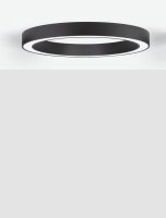 LED Deckenleuchte Schwarz Ø 80 cm dimmbar Ring...