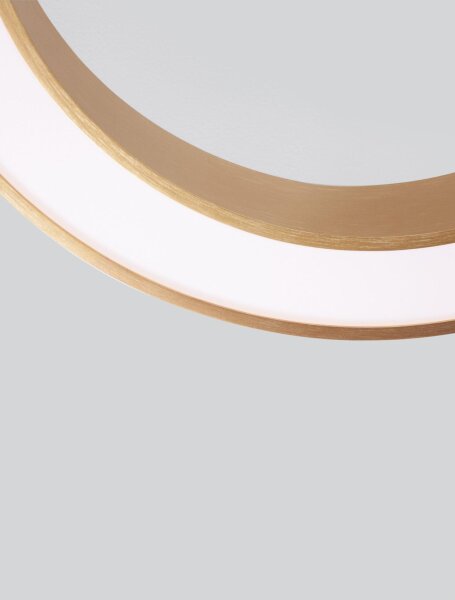 LED Deckenleuchte in Gold Ø 60 cm dimmbar Ring Farbwechsel