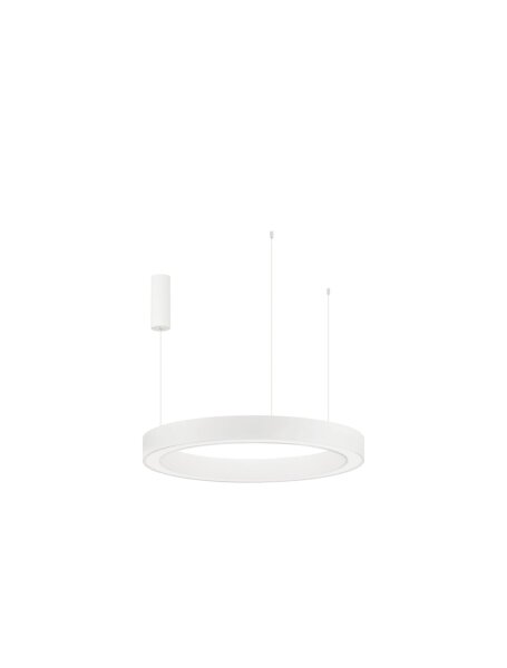 Runder LED Kronleuchter Ø 80 cm Weiß dimmbar Ring CCT Modern