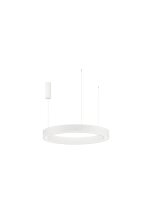 Runder LED Kronleuchter &Oslash; 80 cm Wei&szlig; dimmbar...