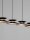 LED Hängelampe in Schwarz Gold 132 cm lang dimmbar 5 flammig