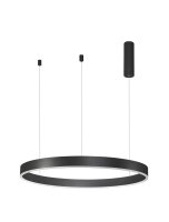 LED Kronleuchter Ring &Oslash; 80 cm Schwarz dimmbar...