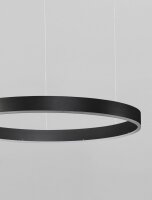 LED Pendelleuchte Schwarz Ø 60 cm dimmbar Ring CCT...