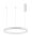 LED Hängeleuchte Weiß Ø 60 cm dimmbar höhenverstellbar Ring