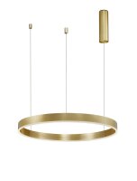 Runder LED Kronleuchter &Oslash; 60 cm in Gold dimmbar...