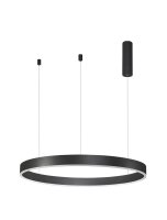 LED Pendelleuchte dimmbar Schwarz &Oslash; 80 cm Ring...