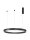 LED Pendelleuchte dimmbar Schwarz Ø 80 cm Ring warmweiß