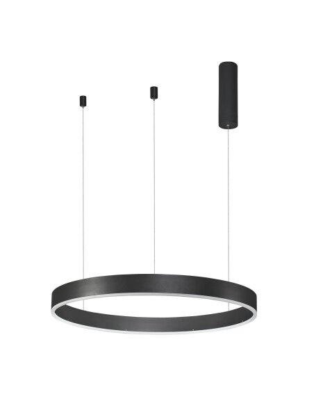 LED Kronleuchter Ø 60 cm dimmbar Schwarz höhenverstellbar