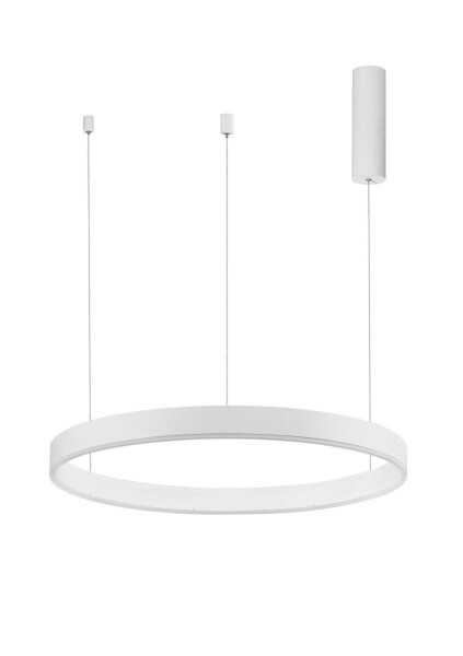 Moderner LED Kronleuchter Ø 60 cm Weiß dimmbar Ring warmweiß