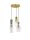 Hängelampe E14 42 cm breit in Gold Bunt höhenverstellbar
