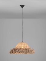 Pendelleuchte E27 Ø 65 cm Schwarz Braun...