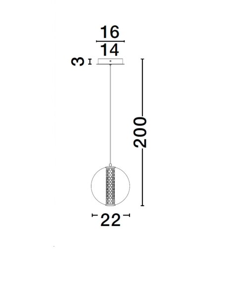 LED Pendelleuchte rund Ø 26 cm in Gold Grau höhenverstellbar