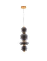 LED Pendelleuchte rund Ø 26 cm in Gold Grau...