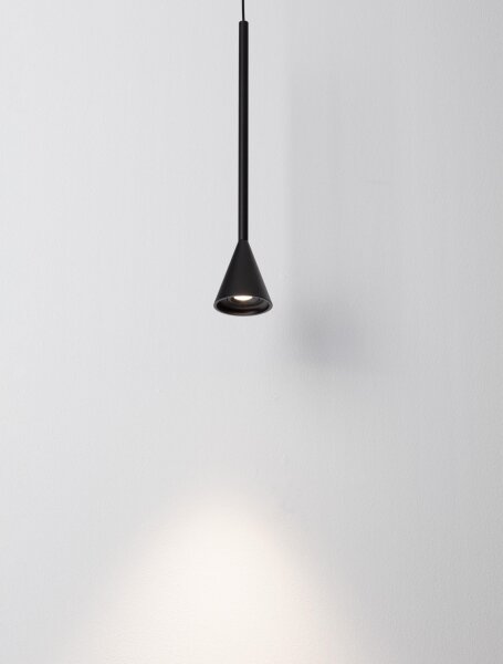 LED Hängeleuchte Schwarz Ø 6 cm dimmbar höhenverstellbar