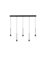 LED Pendelleuchte Schwarz 110 cm lang dimmbar Minimalistisch