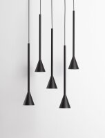 LED Hängelampe 36 cm breit Schwarz dimmbar...