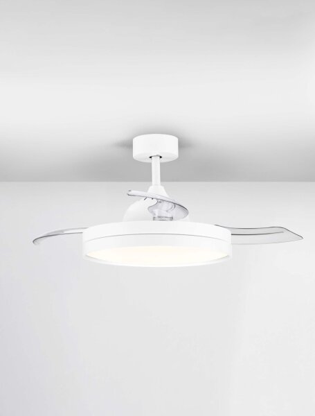 LED Deckenventilator Fernbedienung Ø 107 cm Weiß warmweiß