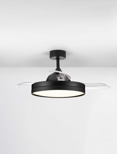 LED Deckenlampe Schwarz Ø 107 cm Fernbedienung Farbwechsel