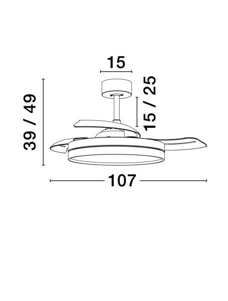 LED Deckenlampe Schwarz Ø 107 cm Fernbedienung Farbwechsel
