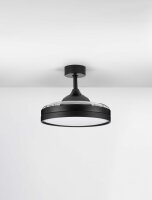 LED Deckenlampe Schwarz Ø 107 cm Fernbedienung...