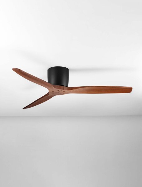 Deckenventilator Fernbedienung Ø 132 cm Schwarz Braun Holz